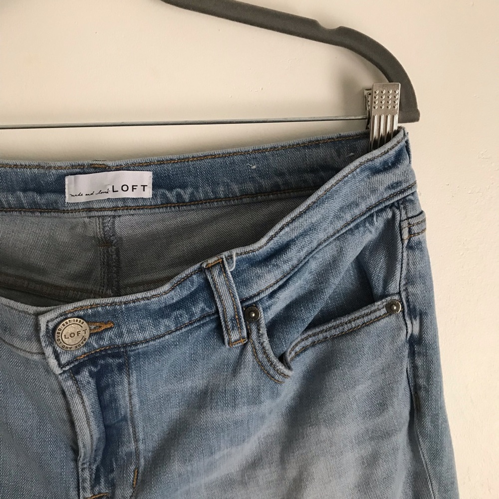 Loft Cropped Patchwork Denim - image 4